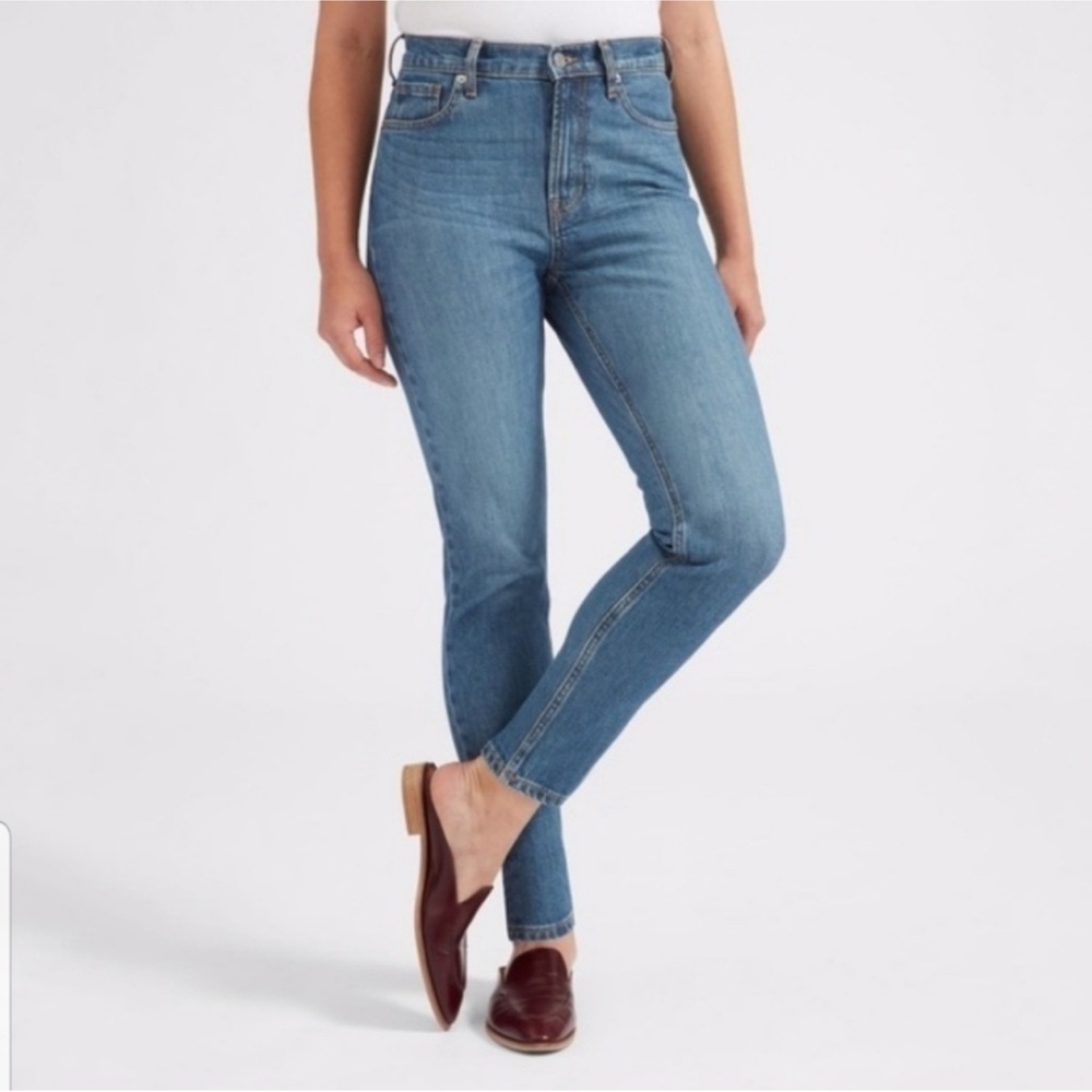 Everlane High Rise Ankle Blue Denim Jeans Size 25